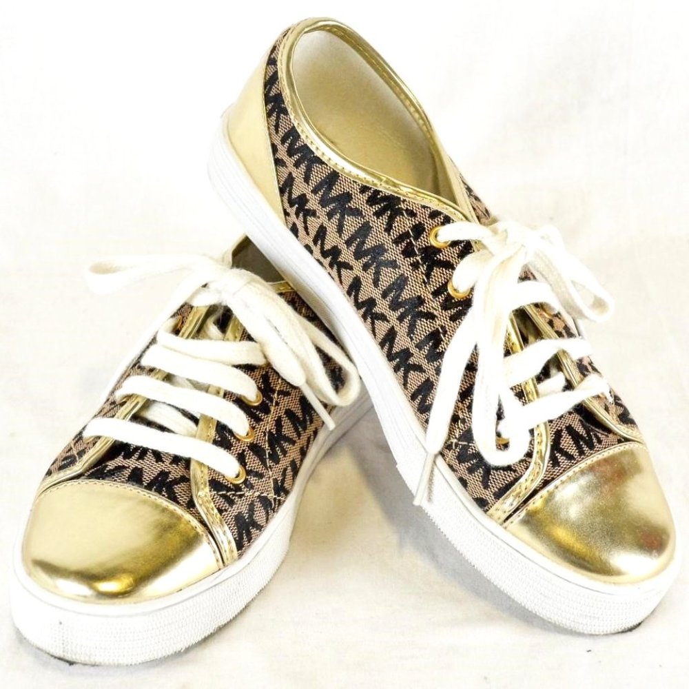 Michael Kors gold sneakers